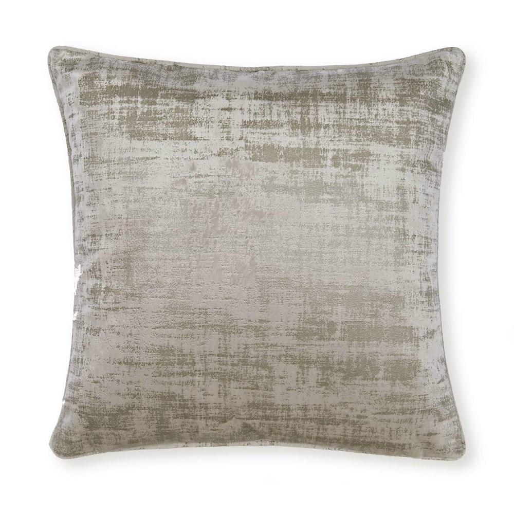 Naples Embossed Velvet Cushion By Clarke And Clarke in Stone Grey